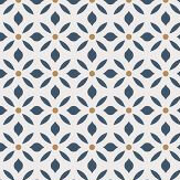 Mini Print Wallpaper - Blue - by Galerie. Click for more details and a description.
