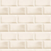 Subway Tile Wallpaper - Beige - by Galerie. Click for more details and a description.