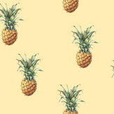 Pineapple Wallpaper - Yellow - by Galerie. Click for more details and a description.