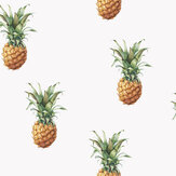 Pineapple Wallpaper - White - by Galerie. Click for more details and a description.