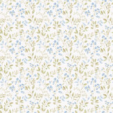Country Flowers Wallpaper - Blue - by Galerie. Click for more details and a description.
