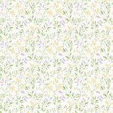 Country Flowers Wallpaper - Lilac - by Galerie. Click for more details and a description.