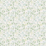 Country Flowers Wallpaper - Green - by Galerie. Click for more details and a description.