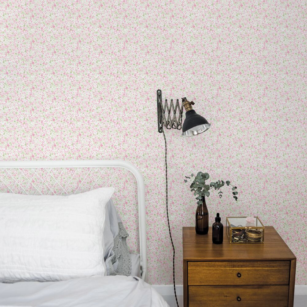 Ditsy Floral Wallpaper - Blush - by Galerie