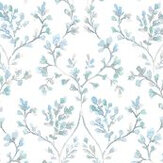 Trailing Flowers Wallpaper - Blue - by Galerie. Click for more details and a description.