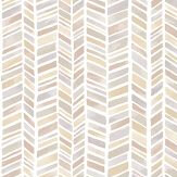 Zig Zag Wallpaper - Nude - by Galerie. Click for more details and a description.