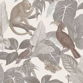 Tropical Life Wallpaper - Grey - by Galerie. Click for more details and a description.