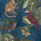 Tropical Life Wallpaper - Blue - by Galerie. Click for more details and a description.