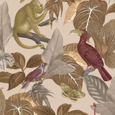 Tropical Life Wallpaper - Beige - by Galerie. Click for more details and a description.