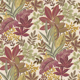 Foliage Wallpaper - Maroon - by Galerie