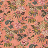 Safari Floral Wallpaper - Peach - by Galerie. Click for more details and a description.