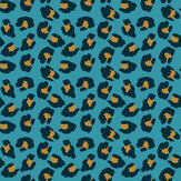 Leopard Wallpaper - Aqua - by Galerie. Click for more details and a description.