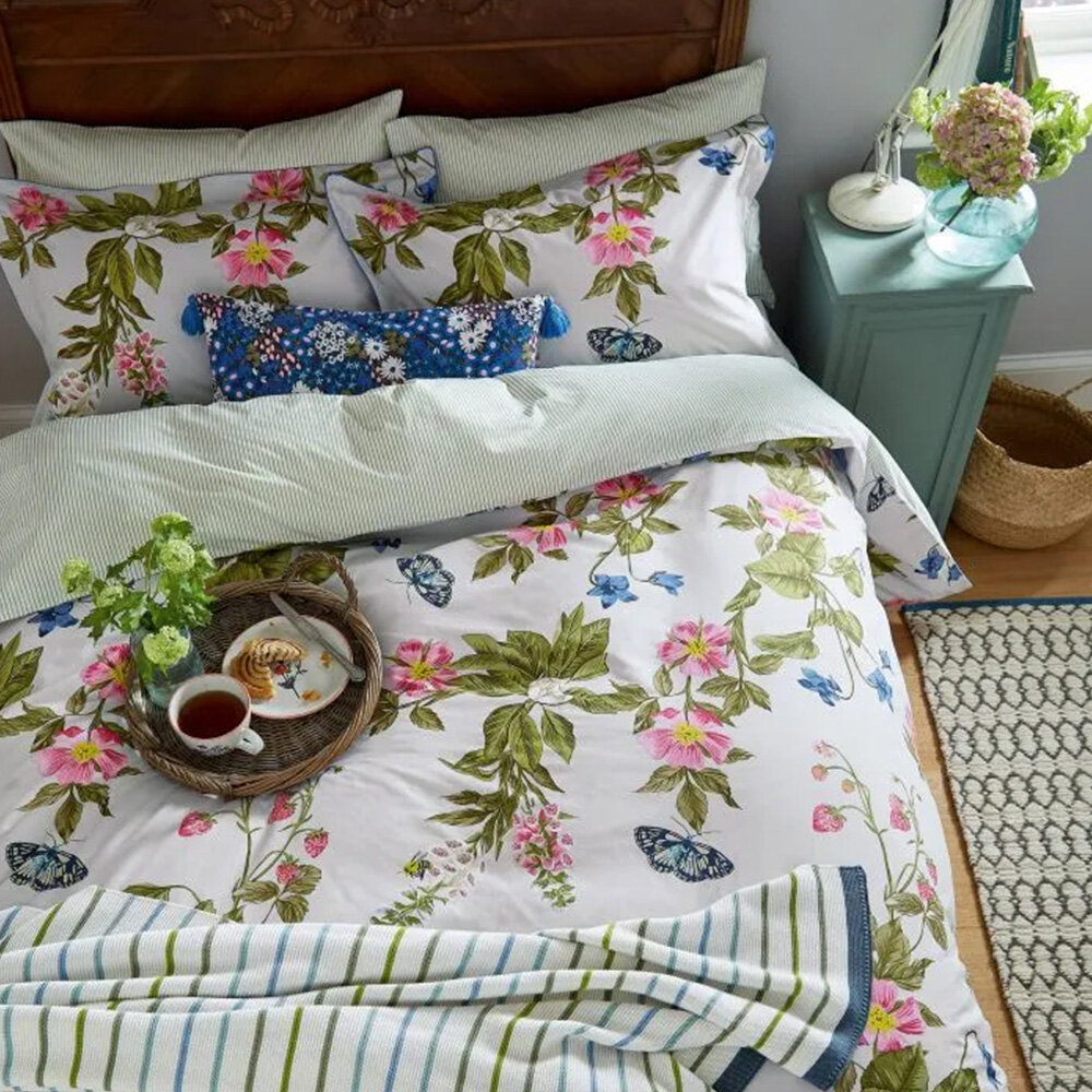 Springtime Floral Bedding Set Duvet Cover - Grey - by Joules