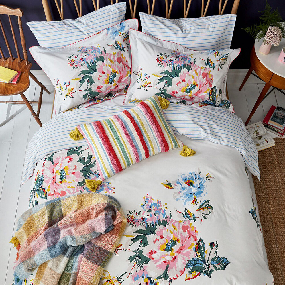 Hallaton Floral Bedding Set Duvet Cover - Multi - by Joules