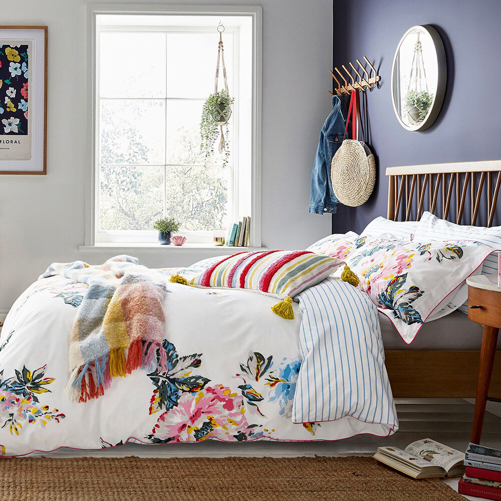 Hallaton Floral Bedding Set Duvet Cover - Multi - by Joules