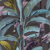 Banana Palm Wallpaper - Aqua - by Galerie. Click for more details and a description.