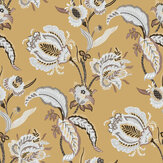 Abstract Floral Wallpaper - Yellow - by Galerie. Click for more details and a description.