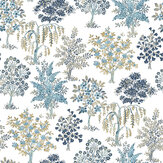 Treescape Wallpaper - Blue - by Galerie. Click for more details and a description.