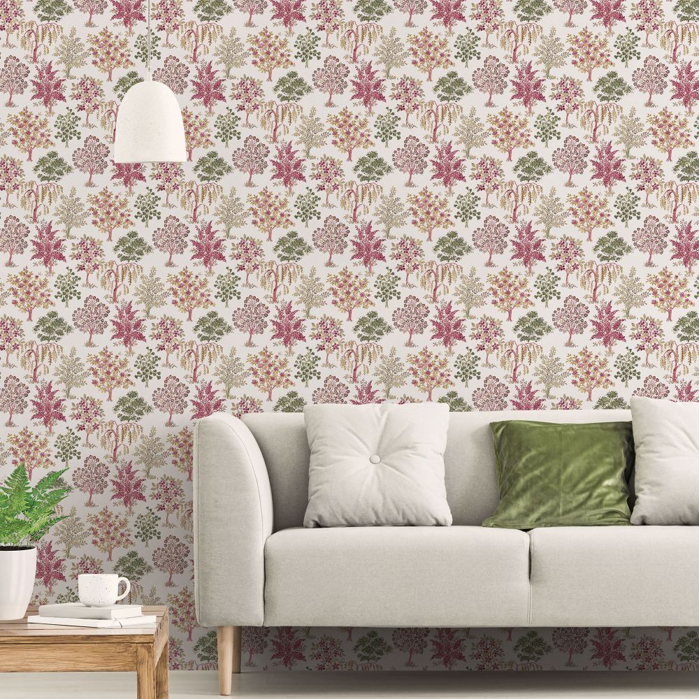 Treescape Wallpaper - Blush - by Galerie