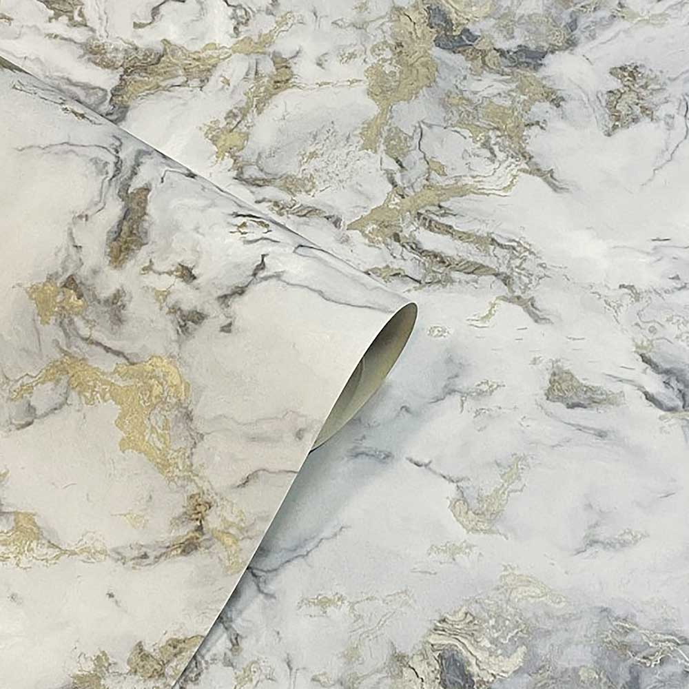 Bahia Marble Wallpaper - Gold - by Arthouse