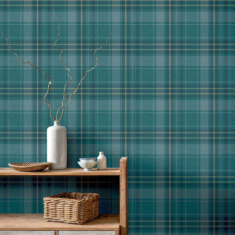 Deerpath Trail Plaid Wallpaper Ralph Lauren