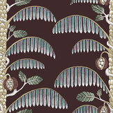 Palm Stripe Wallpaper - Spicer Brown - by Josephine Munsey. Click for more details and a description.