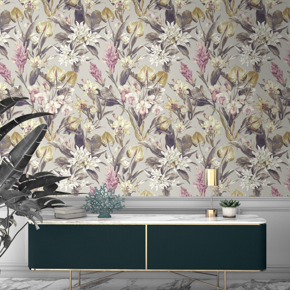 Florence Wallpaper - Zinc Orchid - by SketchTwenty 3