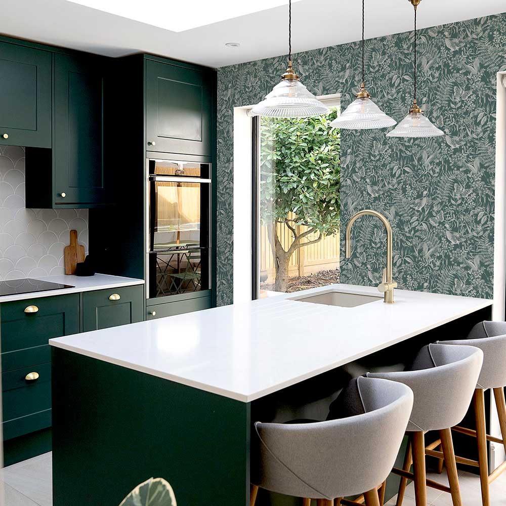 Ashdown Wallpaper - Sage Green - by Arthouse