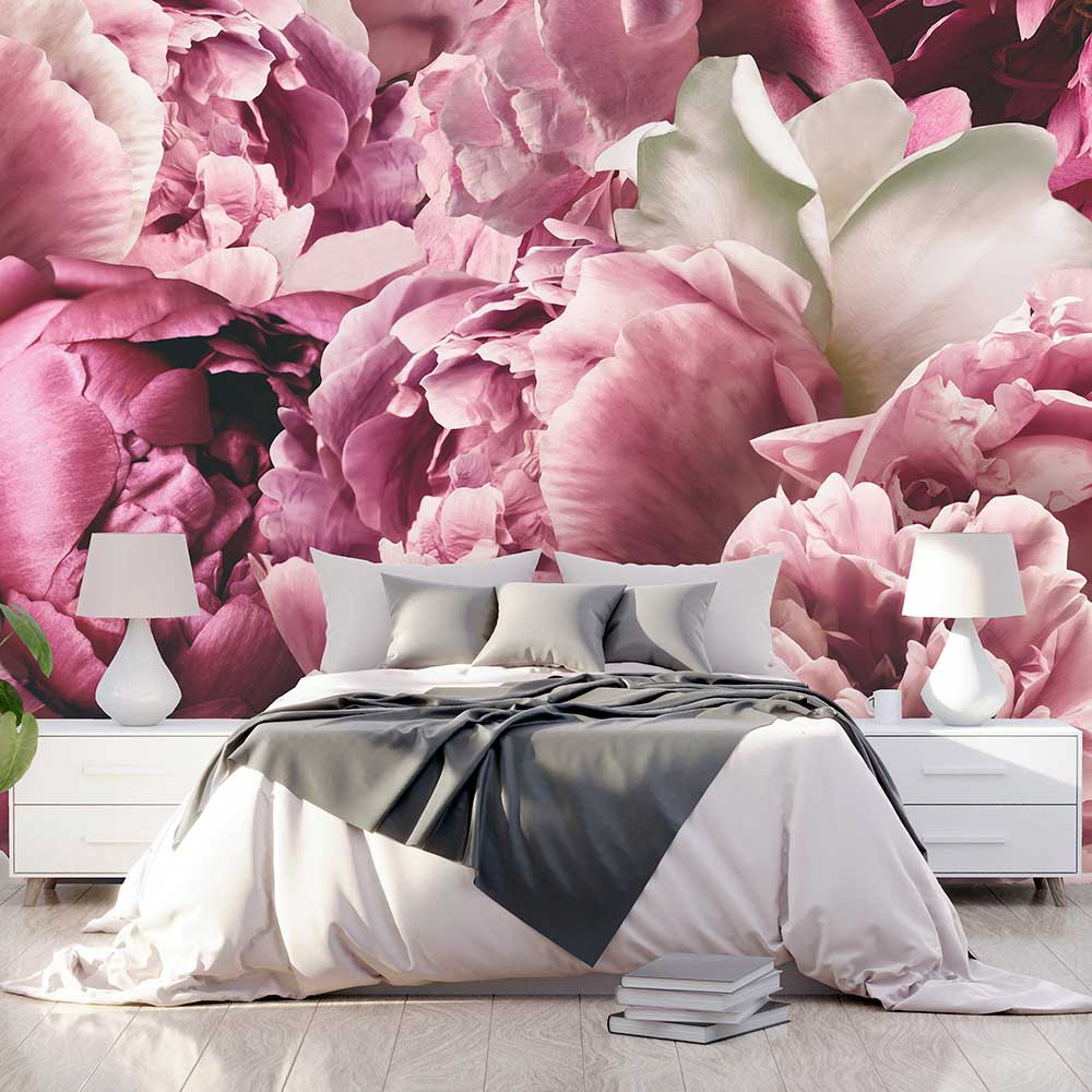 Peonies Mural - Pink - by Arthouse