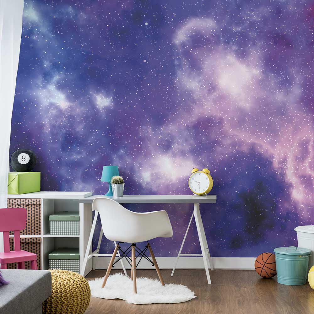 Space Nebular Mural - Multi coloured - by Arthouse