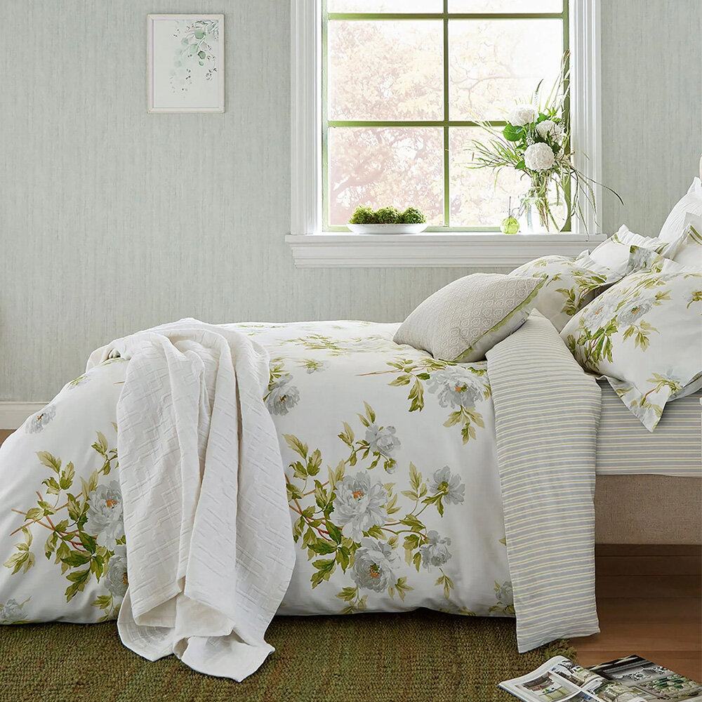 Adele Duvet Cover - English Pear - by Sanderson