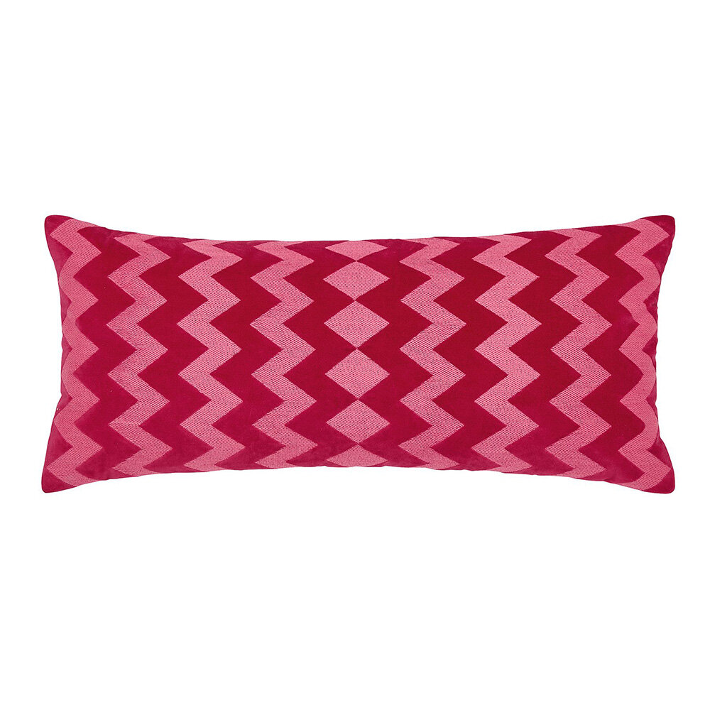 Very Rose & Peony Cushion - Red - by Sanderson