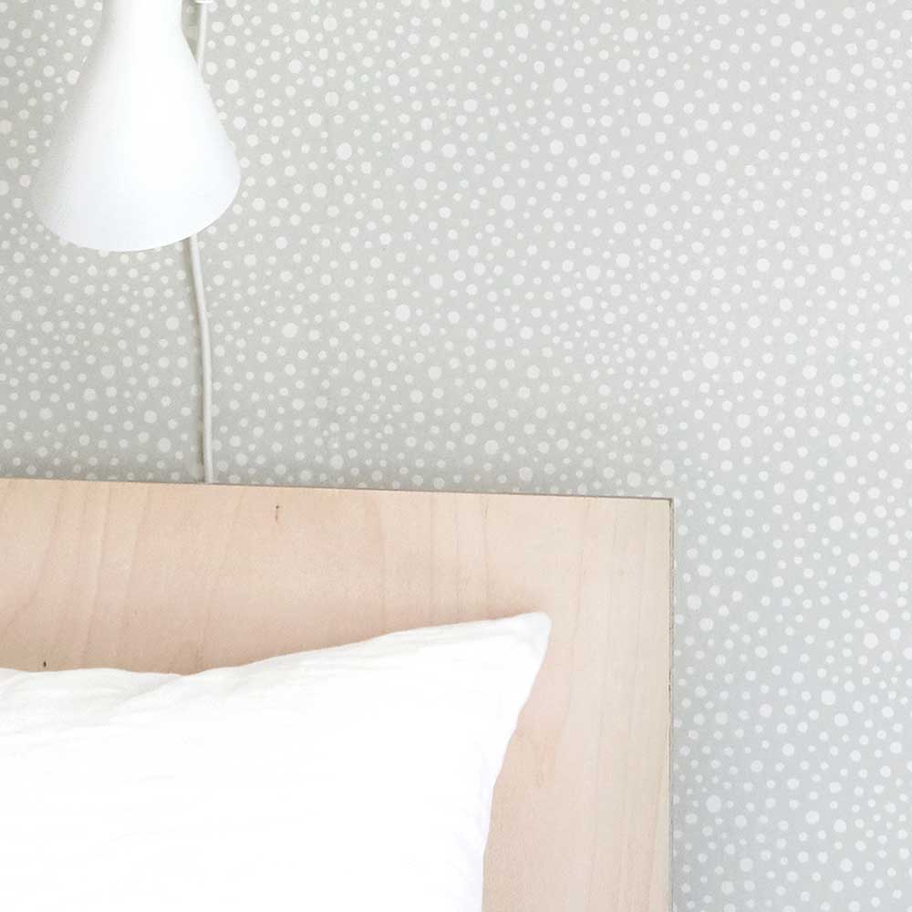 Dots Wallpaper - Soft Grey - by Majvillan