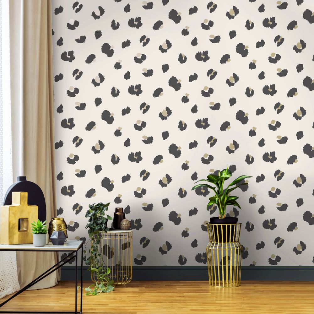Large Leopard Spot Wallpaper - Cream - by Albany