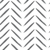 Chevron Wallpaper - Black and White - by Albany