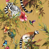 Lemur Wallpaper - Ochre - by Albany. Click for more details and a description.