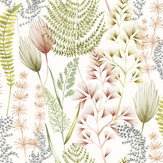 Summer Ferns Wallpaper - Terracotta - by Ohpopsi. Click for more details and a description.