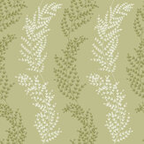Mimosa Trail Wallpaper - Sage Olive - by Ohpopsi. Click for more details and a description.