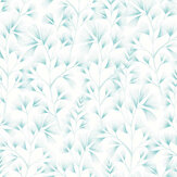 Arabella  Wallpaper - Teal Cream - by Ohpopsi. Click for more details and a description.