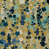 Blossom Wallpaper - Royal Mustard - by Ohpopsi. Click for more details and a description.