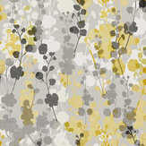 Blossom Wallpaper - Mustard Grey - by Ohpopsi. Click for more details and a description.