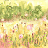 Meadow Mural - Raspberry & Citrine - by Ohpopsi. Click for more details and a description.