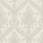 Shimmer Damask Wallpaper - Pale Grey / Silver - by Albany. Click for more details and a description.