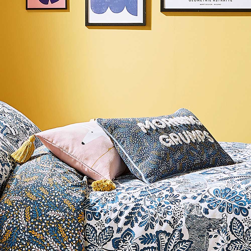 Rumble In The Jungle Bedding Duvet Cover - Denim - by Scion