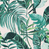 Palmera Wallpaper - Turquoise - by Ohpopsi. Click for more details and a description.