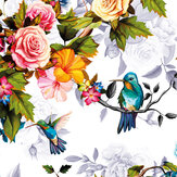 Hummingbird Garden Large Mural - Multi - by Origin Murals. Click for more details and a description.
