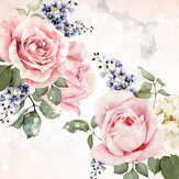 Roses & Sparkles Large Mural - Rose Pink - by Origin Murals. Click for more details and a description.
