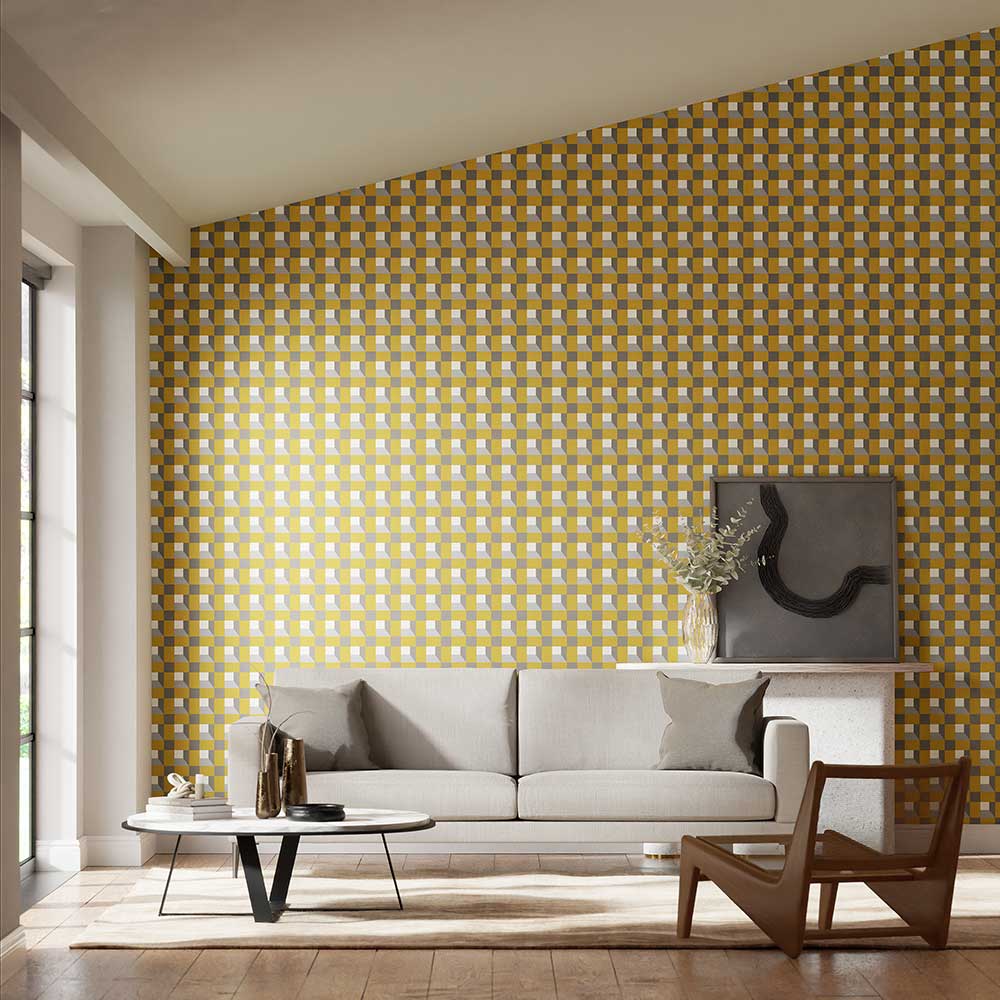 Blocks Wallpaper - Nectar / Sketched / Diffused Light - by Harlequin