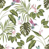 Hummingbird Wallpaper - Wilderness White - by Ohpopsi. Click for more details and a description.