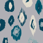 Animal Ikat Wallpaper - Serpentine & Ink - by Ohpopsi. Click for more details and a description.